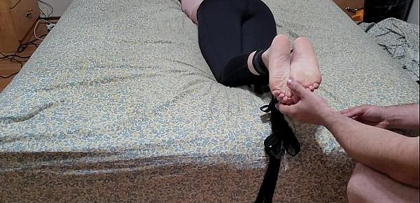 bondage tied teen feet tickled